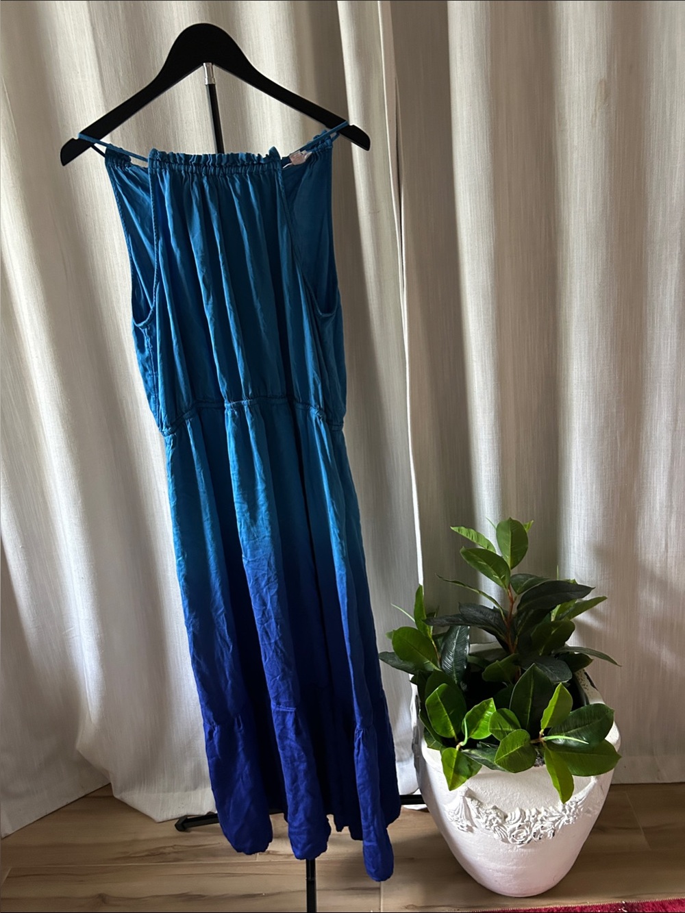 Blue Ombre Sleeveless Maxi Dress Knox Rose L